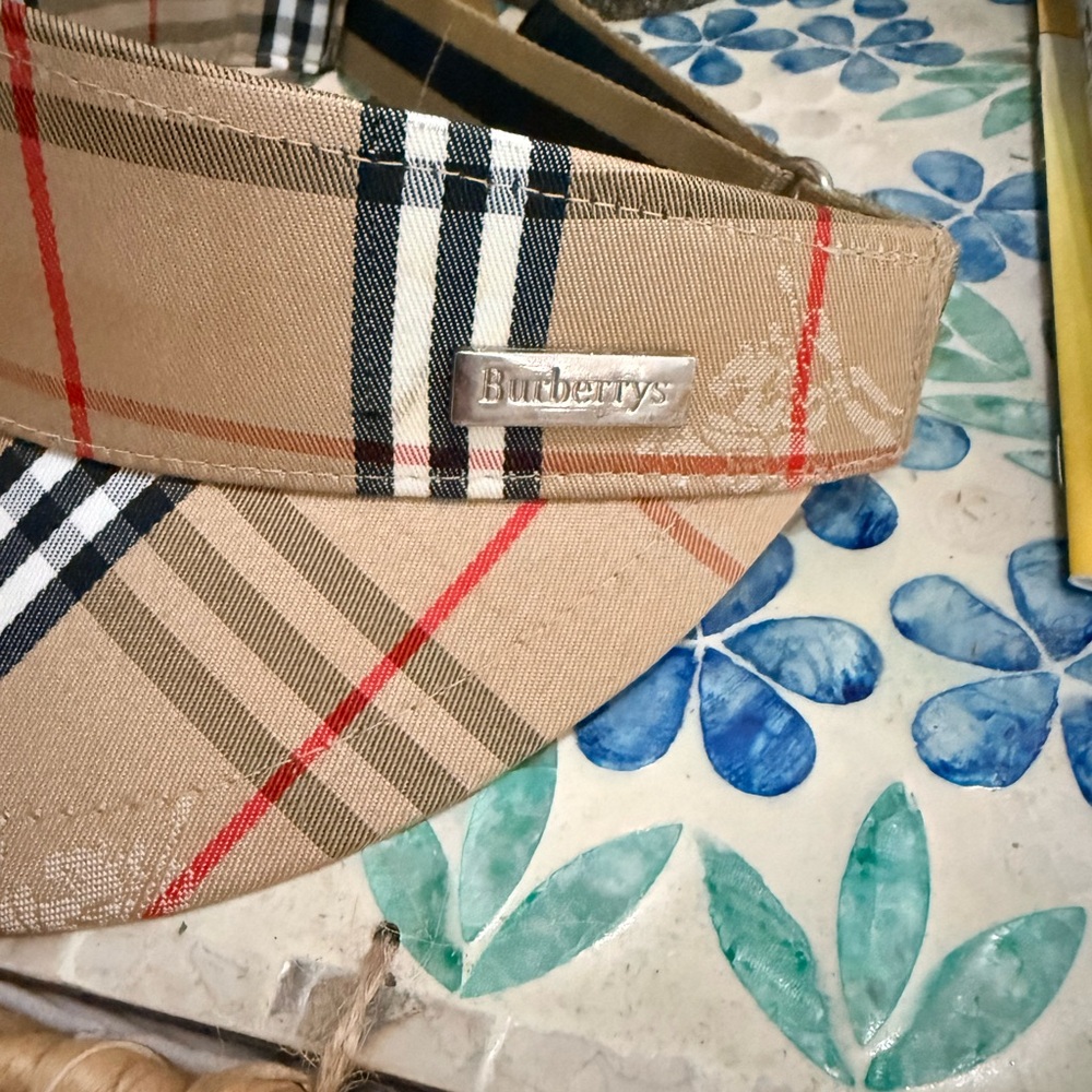Burberry Tan Plaid Visor - Picture 4 of 10